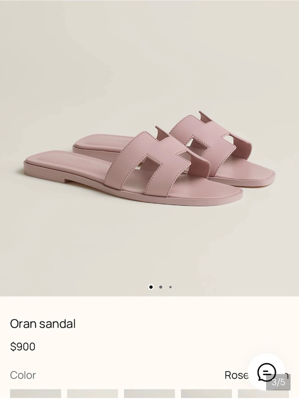 Hermes Oran Sandal Rose Pink suede - Picture 8 of 15